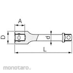 TONE Extension Bar 3/8 Inch
