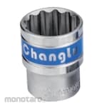 Changlu 1/2inch Dr Blue-Rim Socket Wrench 12pt (Mata Soket)