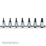 KO-KEN 1/4inch (6.35mm) Sq. Anti-Girling Pentalobe Bit Socket Rail Set