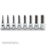 KO-KEN 3/8inch (9.5mm) Sq. Hex Bit Socket (with Grip Ring) Rail Set