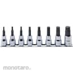 KO-KEN 3/8inch (9.5mm) Sq. Hex Bit Socket Rail Set