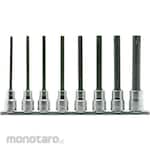 KO-KEN 3/8inch (9.5mm) Sq. Irise Stop Torx Bit Socket (Round Shaft) Rail Set