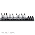 KO-KEN Z-Eal 1/4inch (6.35mm) Sq. Bit Socket Mixed Socket Rail Set