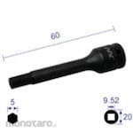 NAC Hexagonal Bit Socket (Mata Sock Hexagonal)