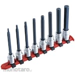 Pro-Auto 3/8 long hex bit socket hanger set