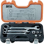BAHCO Ratchet Combination Wrench & Adaptor Set