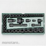ESCO 3/8", 1/2" sq impact socket set (with tray)