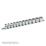 Gestar 3/8inch Dr. Standard Socket 12Pt Set (Mata Sok)