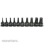KO-KEN 1/2 Sq. Impact Hex Bit Socket Rail Set 10 Pairs