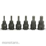 KO-KEN 1/2 Sq. Impact Torx Bit Socket Rail Set 6 Pairs