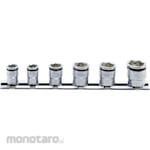 KO-KEN 1/4inch (6.35mm) Sq. Nut Grip Socket Rail Set