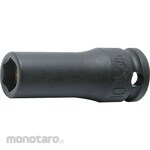 KO-KEN 3/8 Sq. Impact 6 Hexagonal Semi-Deep Socket (with Slide Magnet)