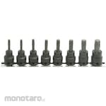 KO-KEN 3/8 Sq. Impact Torx Bit Socket Rail Set 8 Pairs
