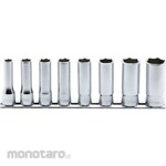 KO-KEN 3/8inch (9.5mm) Sq. 6 Sided Deep Socket Rail Set