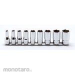 KO-KEN 3/8inch (9.5mm) Sq. Hexagonal Semi-Deep Socket Rail Set