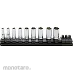 KO-KEN 6.35mm Insertion Z-Eal Semi Deep Socket Rail Set 9 Pairs