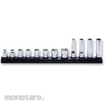 KO-KEN Z-Eal 3/8inch (9.5mm) Sq. 6-Sided Socket/Deep Socket Mixed Rail Set