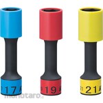 KTC 12.7sq.Wheel guard socket set for impact wrench (long thin wall)