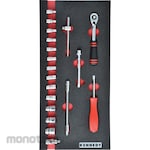 Kennedy Metric Ken-Grip Socket Set 1/4Inch Sq Dr