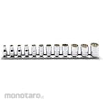 Ko-ken (Ko-ken/Yamashita Industrial Research Institute) 1/4" (6.35mm)sq. 12-sided Socket Rail Set 12pcs
