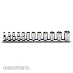 Ko-ken (Ko-ken/Yamashita Industrial Research Institute) 1/4" (6.35mm)sq. Surface Socket Rail Set 12pcs