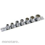 Pro-Auto 3/8 DR. 7PC. Shallow socket hanger set inch size