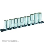 TONE Deep Socket Set (12Pt./9.5Sq) with Socket Holder