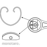 Top Kogyo Ratchet handle parts Claw