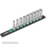 WERA Deep socket set (with rail)