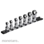 TONE Ratchet Ring Wrench Socket, Flex Head with Socket Holder