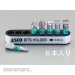 ESCO Precision Screw Driver Bit [Phillips/Slotted] 6 Pieces/Set