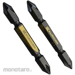 FUJIYA Double End Bit (Black and Gold, 2-Piece Set)