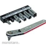 ANEX Bent-Up Head Type Offset Ratchet Bit Screwdriver