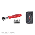 ANEX Ratchet Screwdriver Compact 52 with 4-piece Bit (Obeng Ratchet)