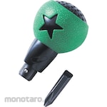 BROWN Stubby Screwdriver 2 Way with Cushion Grip (Obeng Pendek)