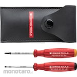 PB SWISS TOOLS Flat head + Phillips head screwdriver (in case)