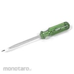 TEKIRO Slotted Go Thru Screwdriver Green Handle