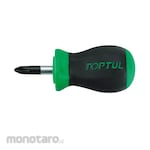Toptul Stubby Screwdriver Phillips Anti Slip (Obeng Pendek)