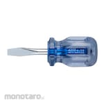 Vessel 6200 Slotted Crystalline Stubby Screwdriver