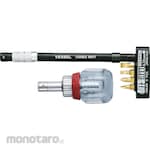 Vessel Stubby Ratchet Screwdriver with Flexible shaft bit holder (Obeng Ratchet)