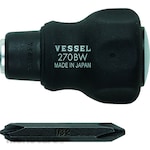 Vessel Stubby Screwdriver 2 Way Combi Plus (Obeng Pendek)