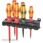 WERA 6-piece insulated screwdriver set (with rack)