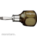 nepros Stubby Screwdriver Wood Grip (Obeng Pendek)