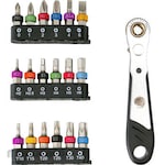 monotaro Bit with Low Profile Ratchet Handle with Lock Set
