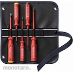 PB SWISS TOOLS Insulated Screwdriver Electro Slim 5542.SUSLGY Set 5 Pieces (Obeng Insulasi)