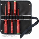 PB SWISS TOOLS Insulated Screwdriver Electro Slim 5543.SUSLGY Set 5 Pieces (Obeng Insulasi)
