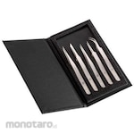 ESCO Set of 5 ultra-precision tweezers (made of super alloy)