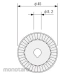 OLFA Rotary Cutter Pinking Blade Replacement 45Mm