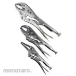 RS PRO Locking Pliers Set, 3 Pieces, Chrome Vanadium Steel