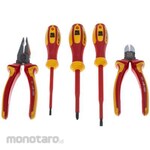 RS PRO Pliers Set, 5 Pieces, Chrome Vanadium Steel
